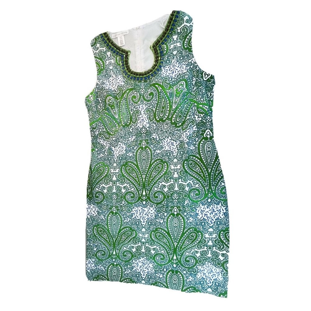 London Times size 6 Ladies geometric green Beads